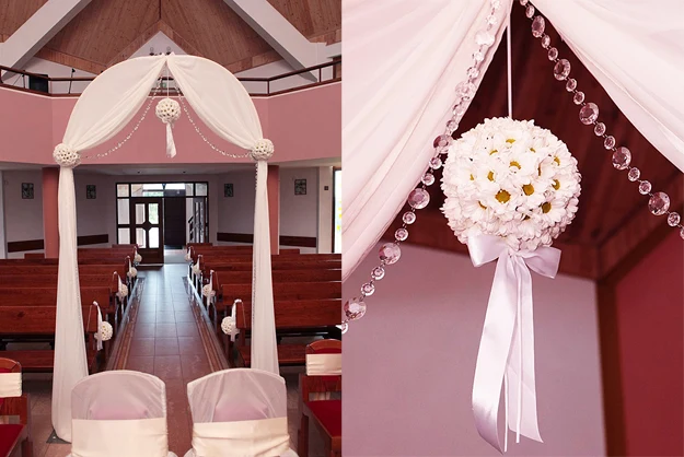 Pomander jako część dekoracji w kościele