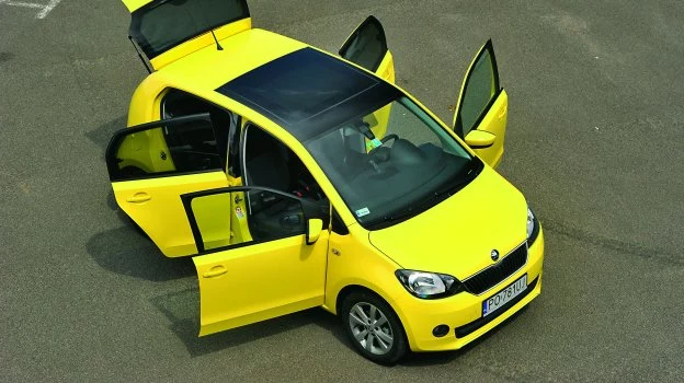 Skoda Citigo w wersji 5-drzwiowej. Tania, dobra, funkcjonalna.