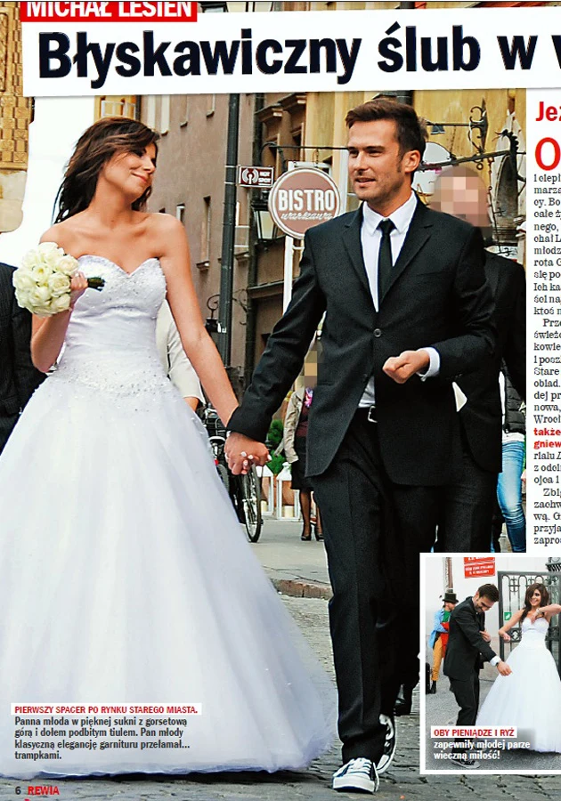 Dorota Głowacka-Lesień i Michał Lesień-Głowacki w dniu ślubu Dorota Głowacka-Lesień i Michał Lesień-Głowacki w dniu ślubu