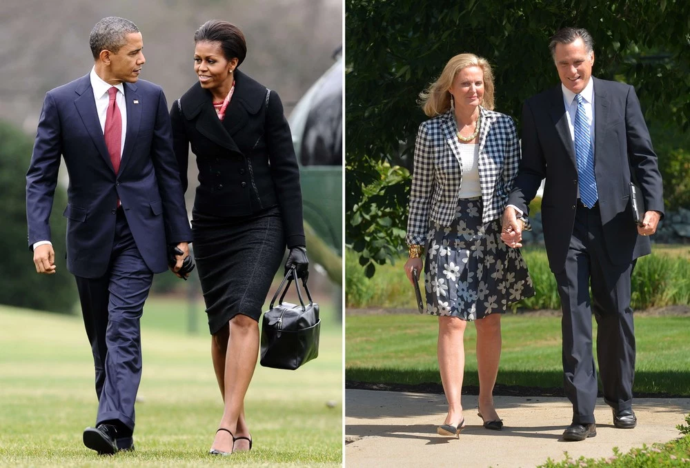 Michelle skończyła studia prawnicze w prestiżowych Princeton i Harvardzie, mimo, że pochodzi z biednej, robotniczej rodziny. Ann Romney pochodzi z zamożnej rodziny, zawsze chodziła do prywatnych szkół, studiowała m.in. na uniwersytecie w Grenoble we Francji. Po ślubie z Mattem postanowiła jednak porzucić studia Michelle skończyła studia prawnicze w prestiżowych Princeton i Harvardzie, mimo, że pochodzi z biednej, robotniczej rodziny. Ann Romney pochodzi z zamożnej rodziny, zawsze chodziła do prywatnych szkół, studiowała m.in. na uniwersytecie w Grenoble we Francji. Po ślubie z Mattem postanowiła jednak porzucić studia