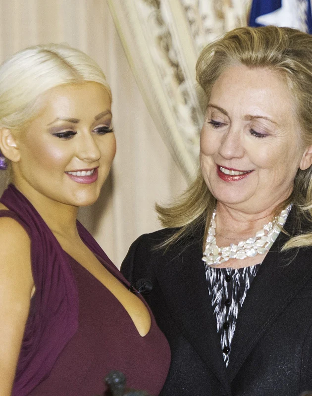 Christina Aguilera, Hilary Clinton