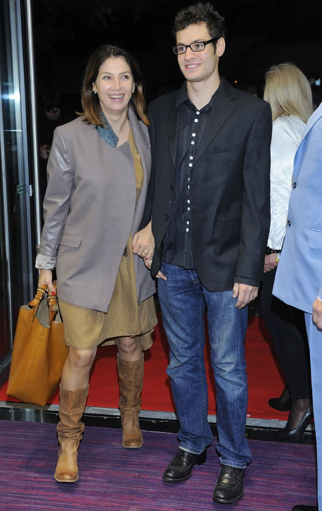 Grażyna Wolszczak z synem Filipem