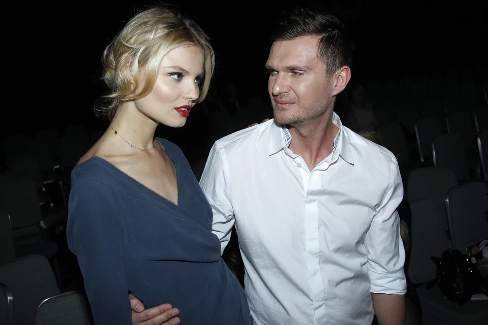 Magda Frąckowiak i projektant Maciej Zień Magda Frąckowiak i projektant Maciej Zień