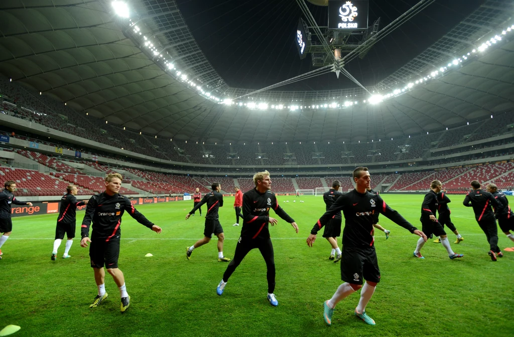 Trening Orłów na Stadionie Narodowym w Warszawie Trening Orłów na Stadionie Narodowym w Warszawie