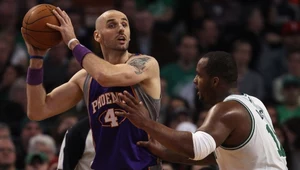 Marcin Gortat (z piłką) nasz jedynak w NBA