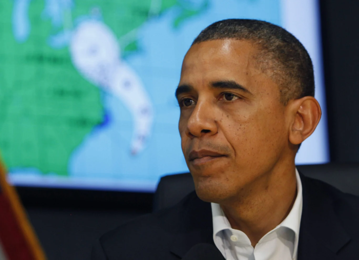 Prezydent Barack Obama w czasie przemówienia, w którym ogłosił stan wyjątkowy w Waszyngtonie