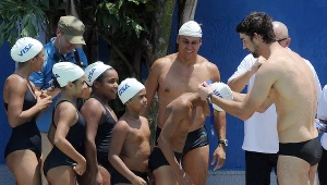 Michael Phelps zachęcał dzieci do uprawiania sportu