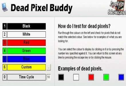 Aby sprawdzić czy monitor LCD nie ma martwych pikseli, można posłużyć się programem Dead Pixel Buddy