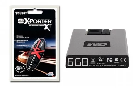 PDP Patriot Xporter XT i minidysk twardy WD Passport Pocket Drive