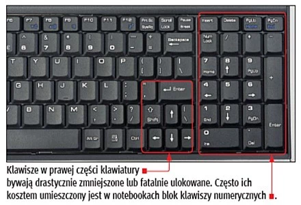 Klawiatura w notebooku prezentuje się zazwyczaj inaczej, niż ta znana z komputerów stacjonarnych.