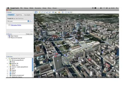 Warszawa w 3D w Google Earth