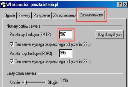 Osoby korzystające z klientów pocztowych i neostrady muszą zmienić ustawienia portów do 01.12.2009