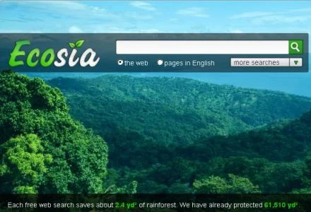 Ecosia przeznacza 80 proc. dochodów z linków sponsorowanych na ratowanie lasów deszczowych Ecosia przeznacza 80 proc. dochodów z linków sponsorowanych na ratowanie lasów deszczowych