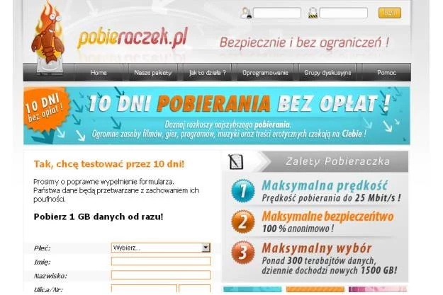 Mimo decyzji UOKiK, serwis Pobieraczek.pl nie zmienił informacji na swojej stronie