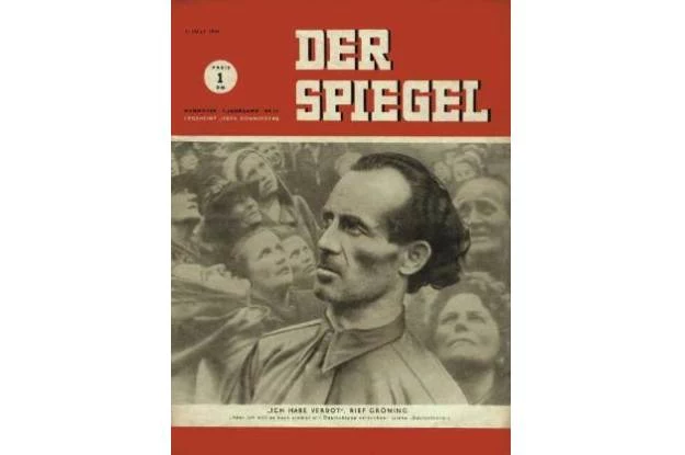 Tygodnik "Der Spiegel" (numer 28/1949), w którym znalazł się artykuł "Wyższa matematyka na guzikach"