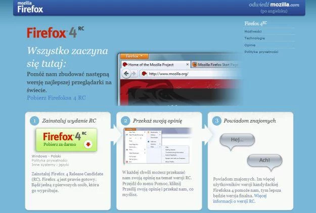 Firefox 4 - już do ściągnięcia