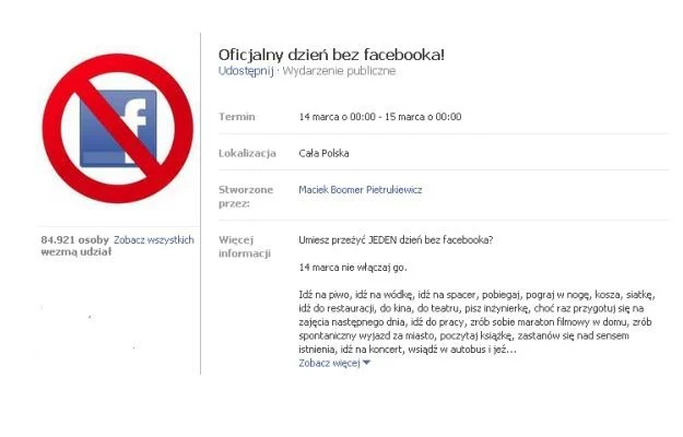 Niektórzy nie umieją już wyobrazić sobie dnia bez Facebooka...