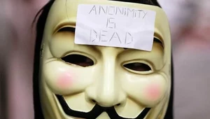 Maska Guya Fawlkesa z filmu "V jak Vendetta" - symbol grupy haktywistów Anonymous