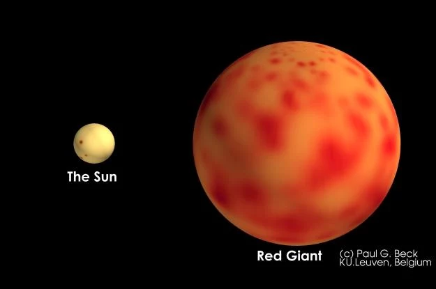 Słońce i czerwony olbrzym (Fot. Paul G. Beck, KU Leuven)