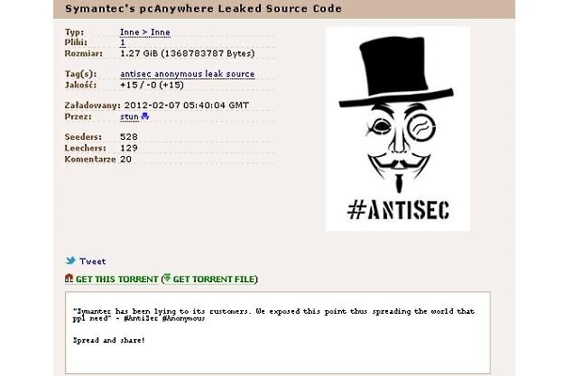 Kod pcAnywhere został ujawniony w sieci Kod pcAnywhere został ujawniony w sieci