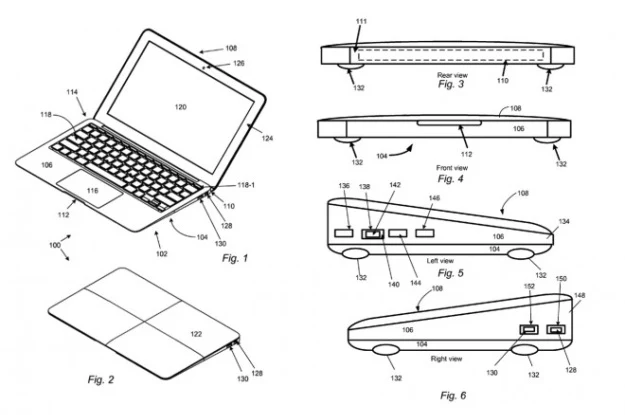 Szkic z wniosku patentowego Apple