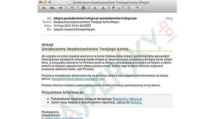 Wiadomość e-mail docierająca do użytkowników w ramach nowego ataku
