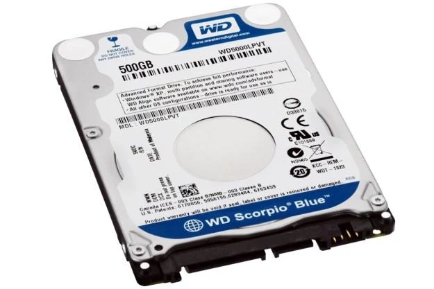 WD Scorpio Blue o grubości 7 mm