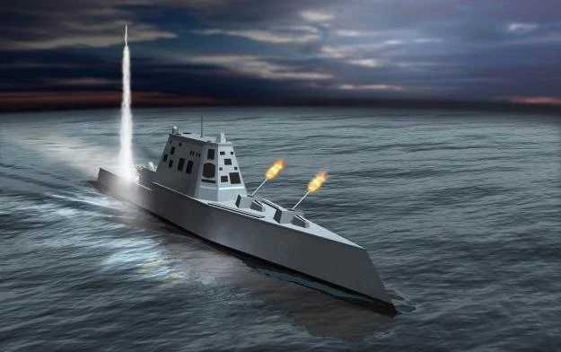 Niszczyciel typu Zumwalt - wizja artysty. Fot. Northrop Grumman