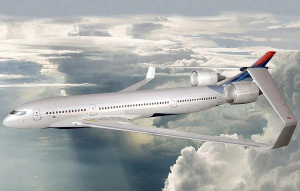 Lockheed Martin ze skrzydłem typu "wingbox". Ten projekt najbardziej przypomina wykorzystywane obecnie samoloty pasażerskie. Fot. NASA