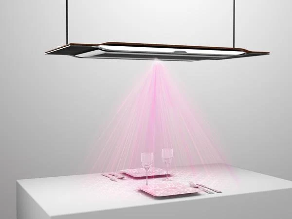 Ten koncept nie pomoże nam w gotowaniu, ani nie zadba o świeżość posiłków. Za to poprawi atmosferę przy obiedzie lub kolacji, nadając im wyjątkowej barwy i nastroju - dzięki przeróżnym wariantom oświetlenia.