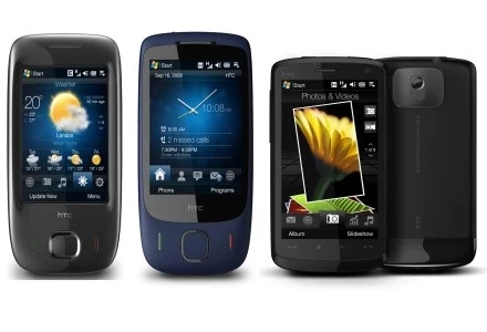 Cała rodzina HTC Touch w komplecie - (od lewej Viva, 3G oraz Touch HD).