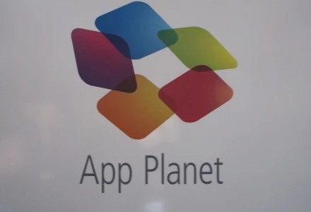 App Planet - obszar na targach MWC w Barcelonie, gdzie promowano aplikacje na komórki