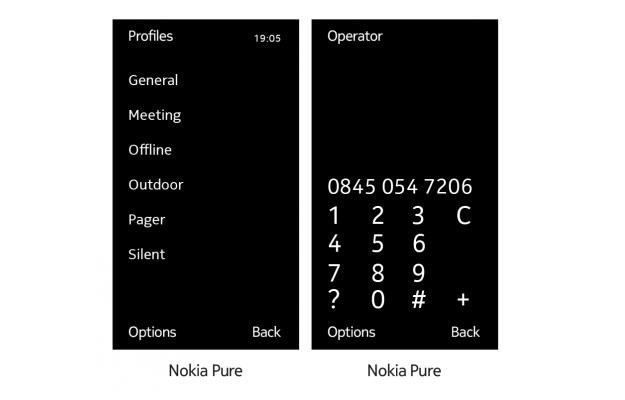 Wzór nowej czcionki Nokia Pure