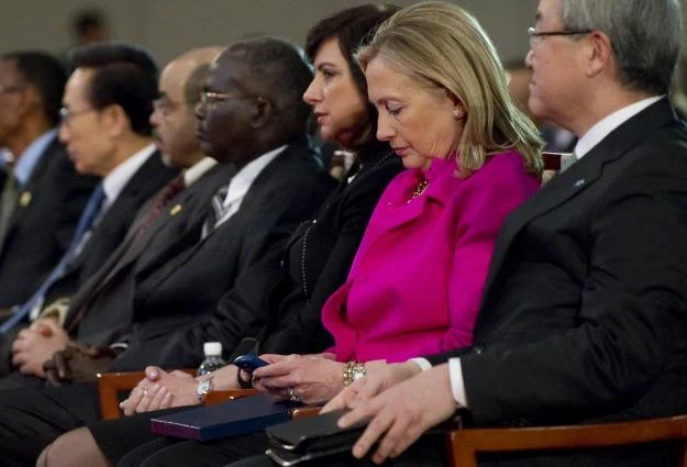 Sekretarz stanu Hilary Clinton i jej BlackBerry