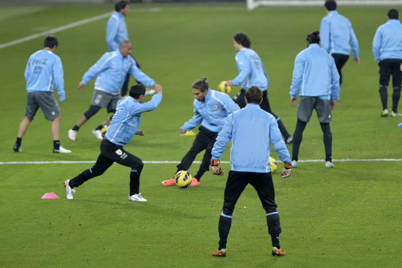 Reprezentacja Urugwaju podczas treningu przed meczem z Polską Reprezentacja Urugwaju podczas treningu przed meczem z Polską