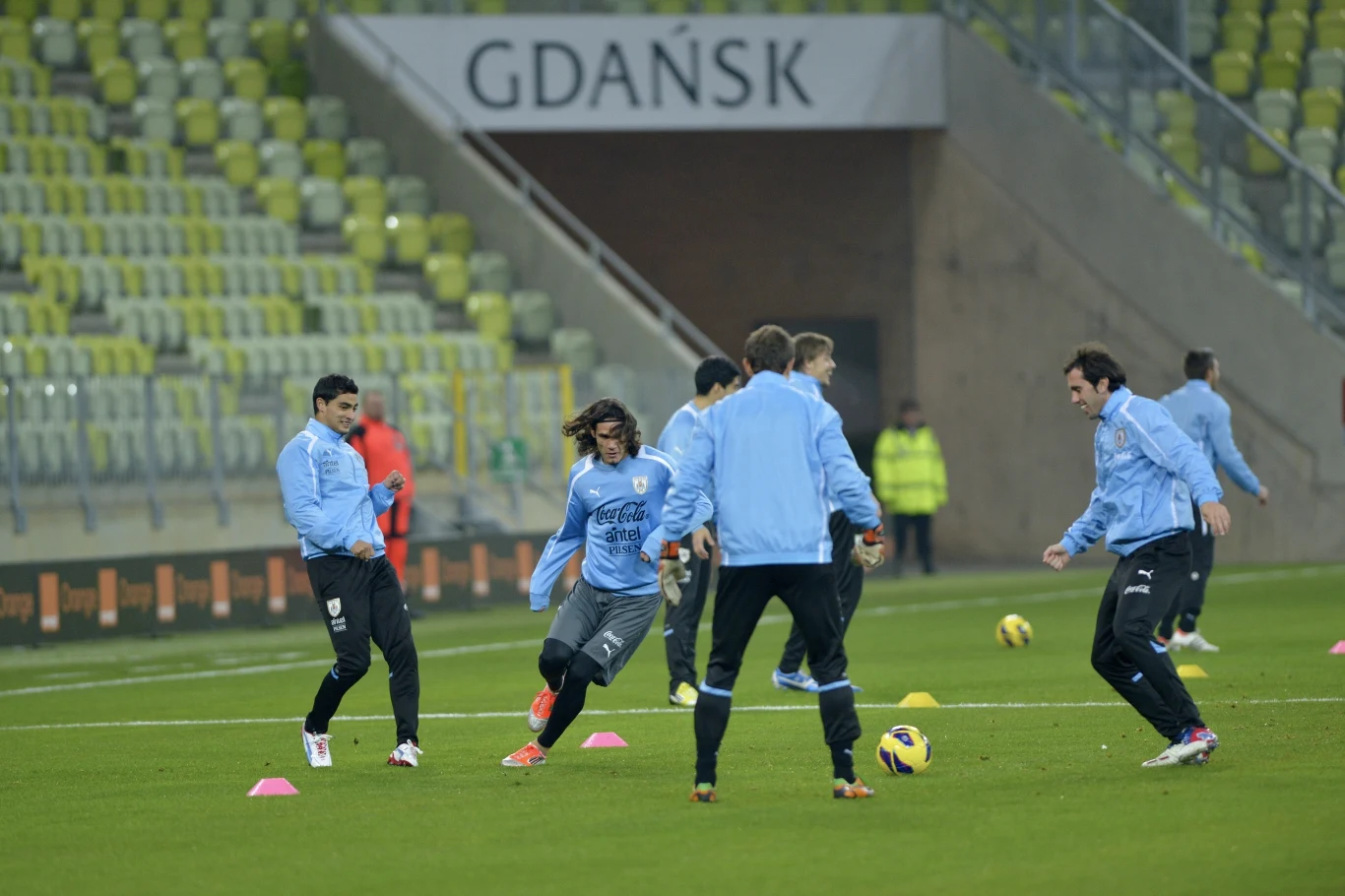 Reprezentacja Urugwaju podczas treningu przed meczem z Polską Reprezentacja Urugwaju podczas treningu przed meczem z Polską