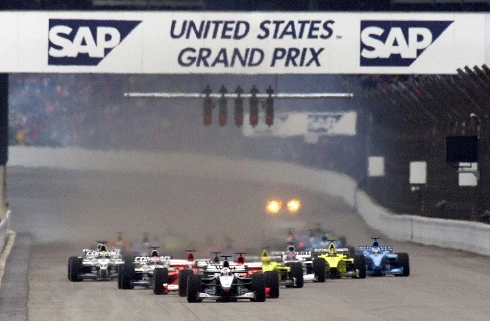 Wyścig Grand Prix Formuły 1 na torze w Indianapolis. Wrzesień 2000 r. 