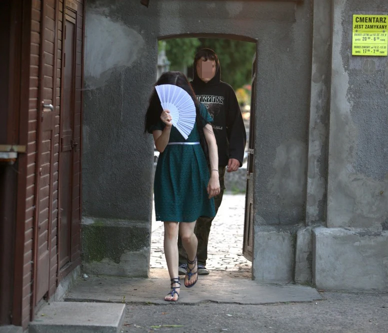 Katarzyna W. z bratem - sierpień 2012