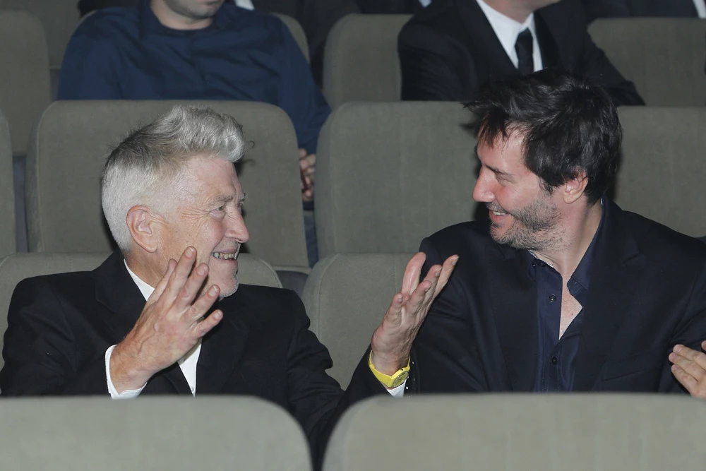 Keanu Reeves z Davidem Lynchem Keanu Reeves z Davidem Lynchem