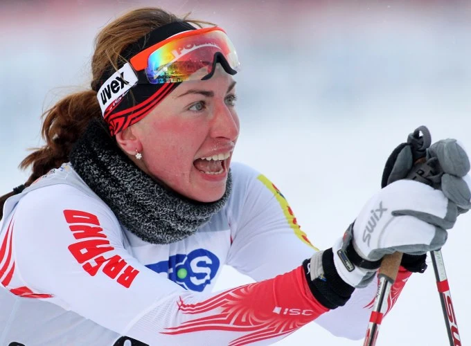 Justyna Kowalczyk na trasie Justyna Kowalczyk na trasie