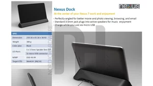 Oficjalna stacja dokująca dla Nexusa 7 wkrótce w sklepach