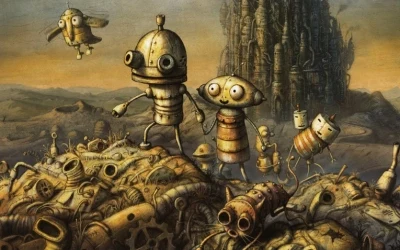 Machinarium - fragment okładki z gry Machinarium - fragment okładki z gry