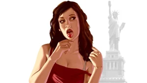 Ta piękna pani z lizakiem w ustach reklamowała Grand Theft Auto IV na billboardach