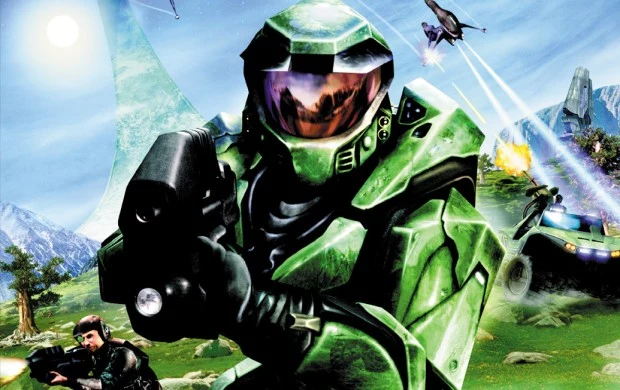 Halo: Combat Evolved - fragment okładki z gry