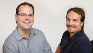 Greg Zeschuck i Ray Muzyka - założyciele BioWare