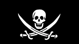 Trupia czaszka i skrzyżowane sztylety oznaczają kłopoty