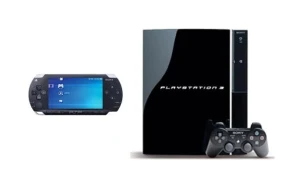 Zdjęcie stacjonarnej konsoli PlayStation 3 oraz przenośnego PlayStation Portable