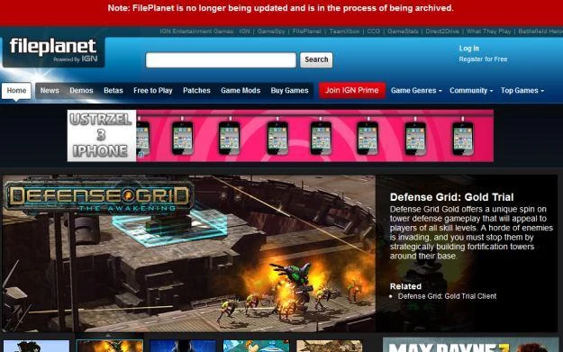 Fileplanet.com to kolejny serwis, który nie przystosował się do dynamicznie zmieniającego się rynku Fileplanet.com to kolejny serwis, który nie przystosował się do dynamicznie zmieniającego się rynku