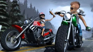 Biker Bash - motyw graficzny z dokumentu projektowego studia Slightly Mad