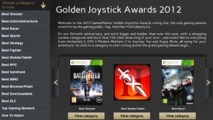 Złote Dżojstiki 2012 - nominacje ogłoszone